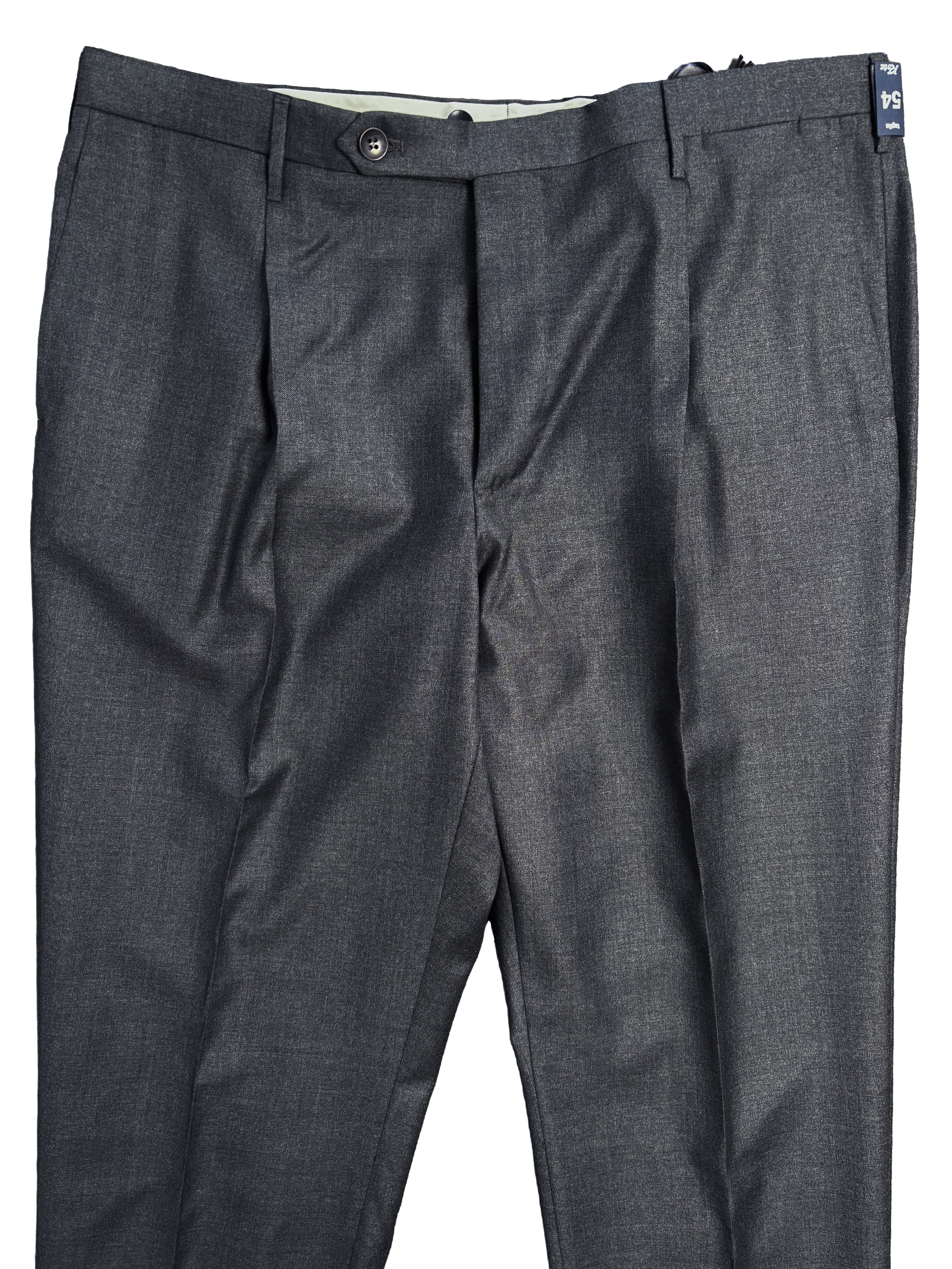 Pleated Dress Trouser - Mid-Gray Summer Worsted Wool