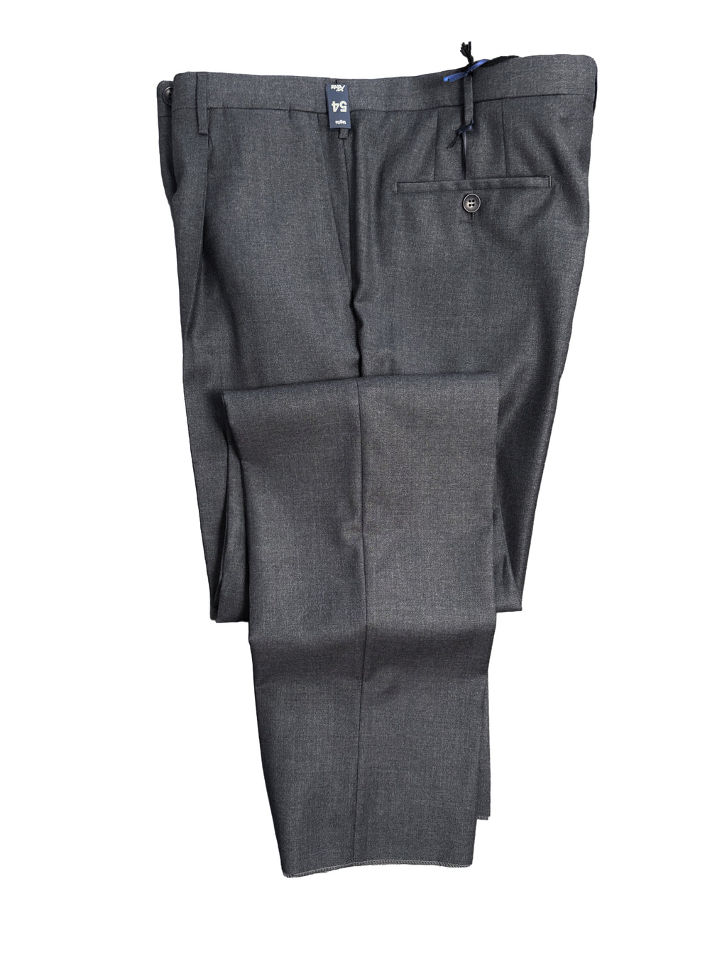Pleated Dress Trouser - Mid-Gray Summer Worsted Wool