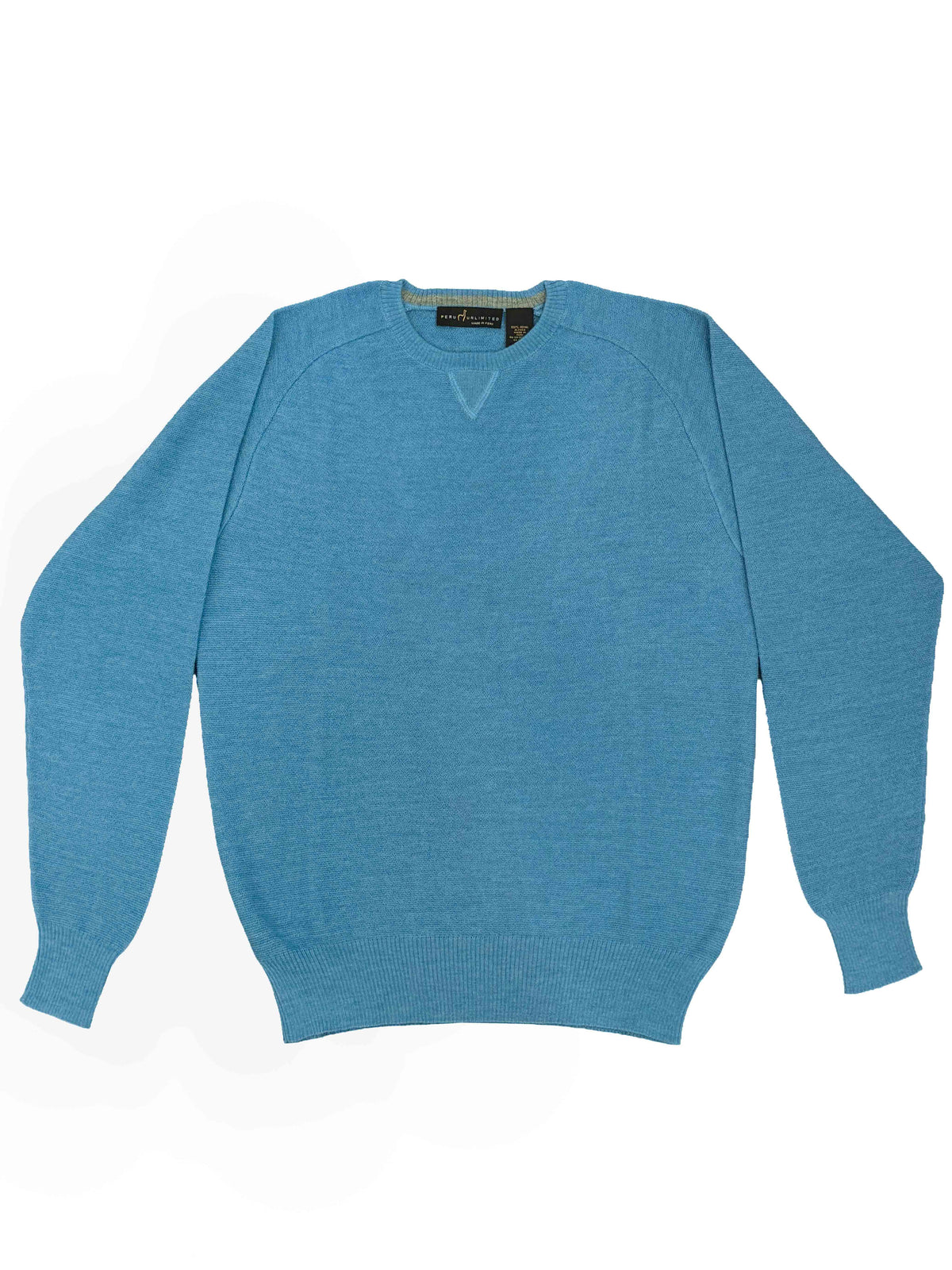 Royal Alpaca Link-Stitched Sweater - Coastal Heather