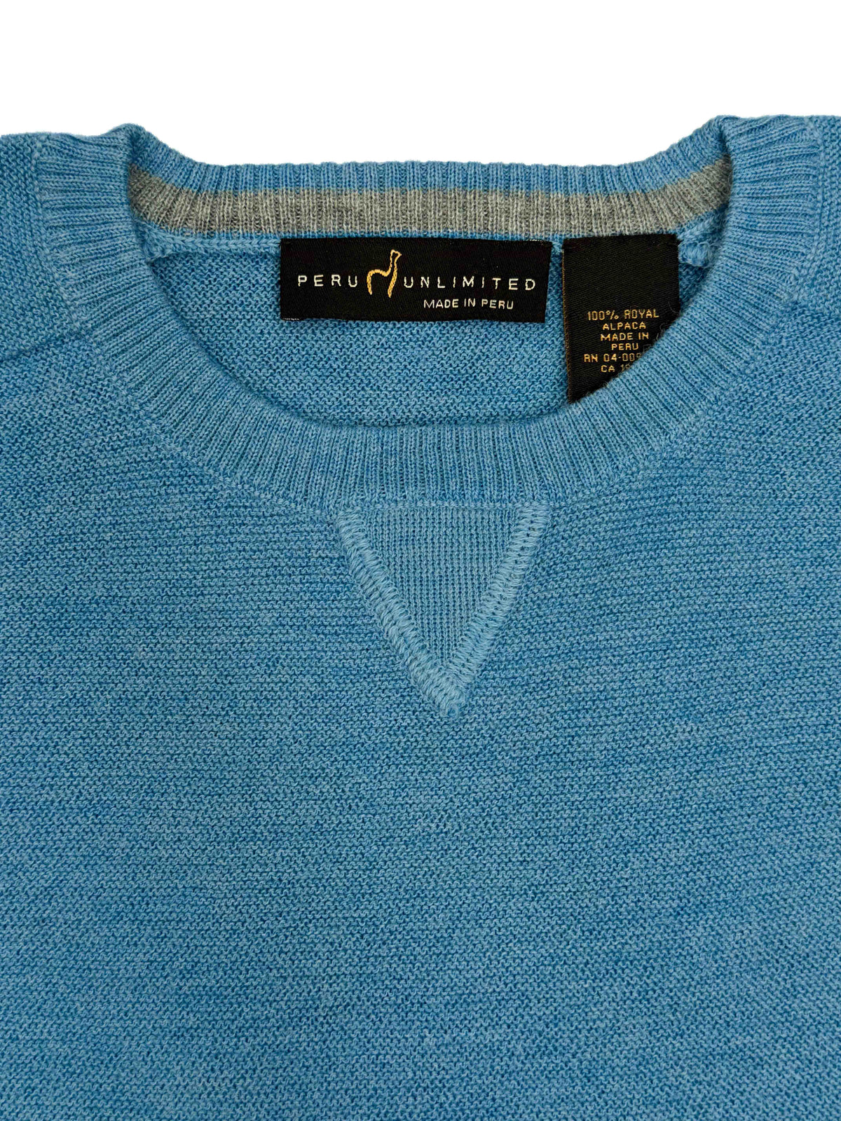 Royal Alpaca Link-Stitched Sweater - Coastal Heather
