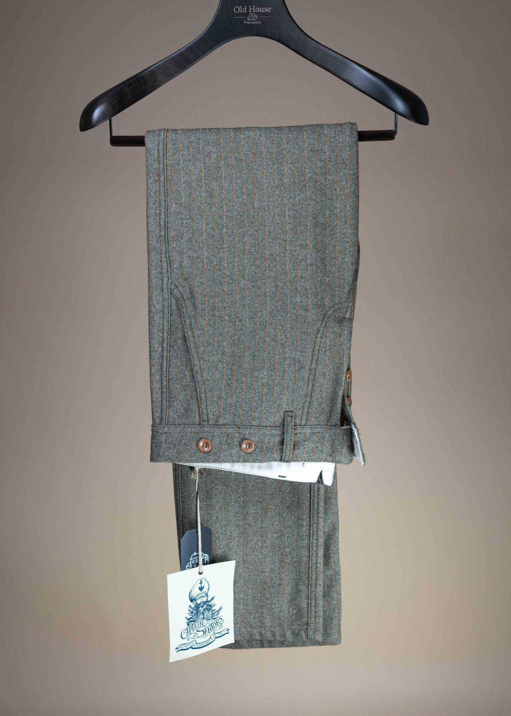 Wool Flannel Chino Pant - Military Green