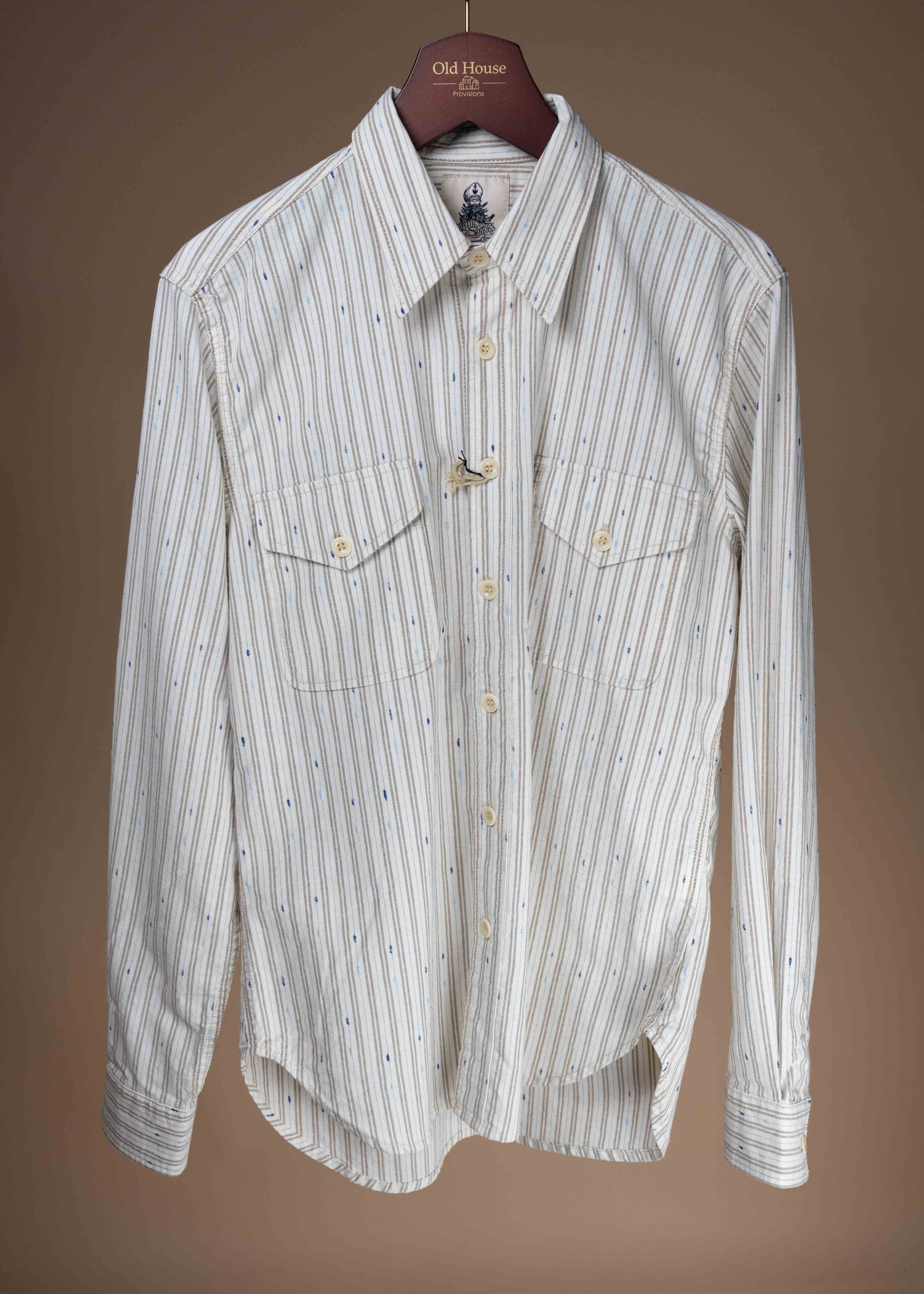 Button Up Shirt - Blue/Brown