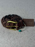 Braided Nubuck Belt - Café