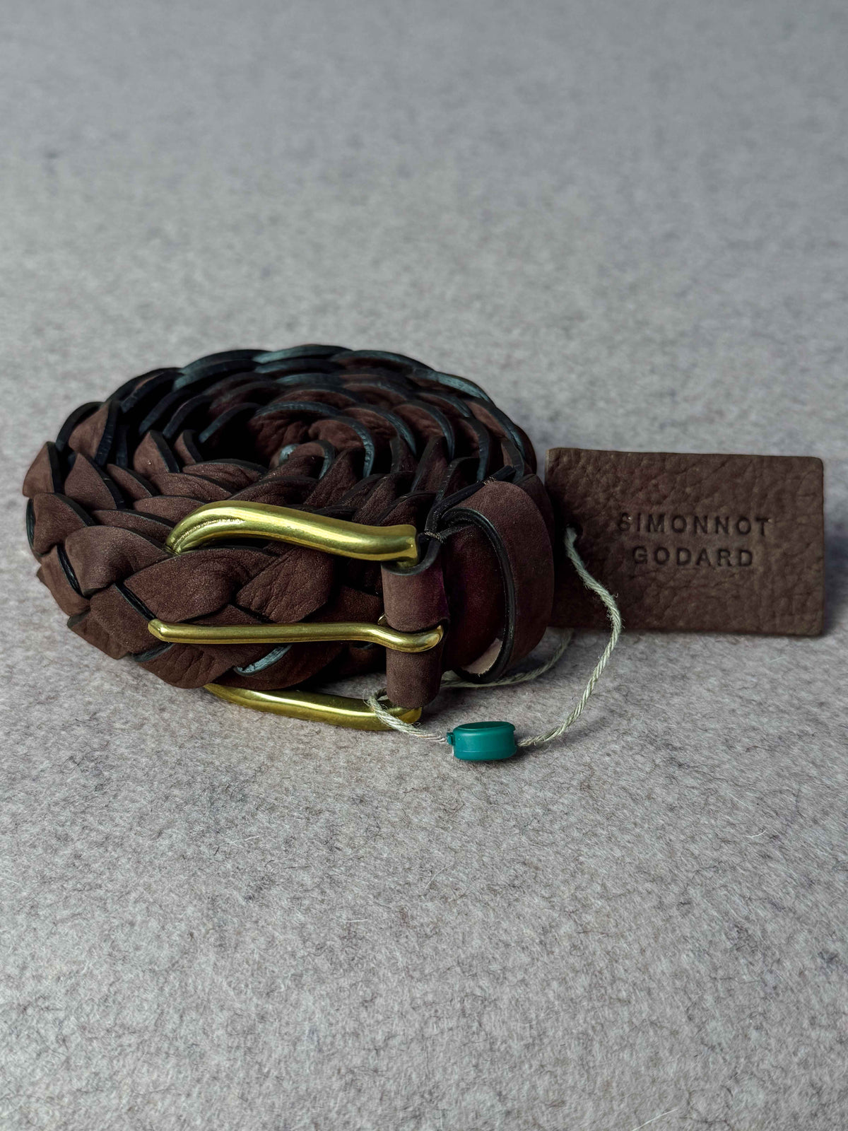 Braided Nubuck Belt - Café