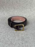 Brown suede Spur belt by Simonnot-Godard featuring a classic design with metal spur accents, ideal as stylish accessories.