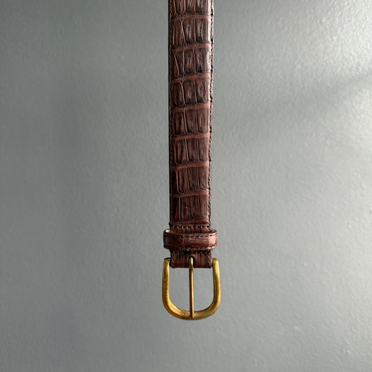 Crocodile Belt - Brown