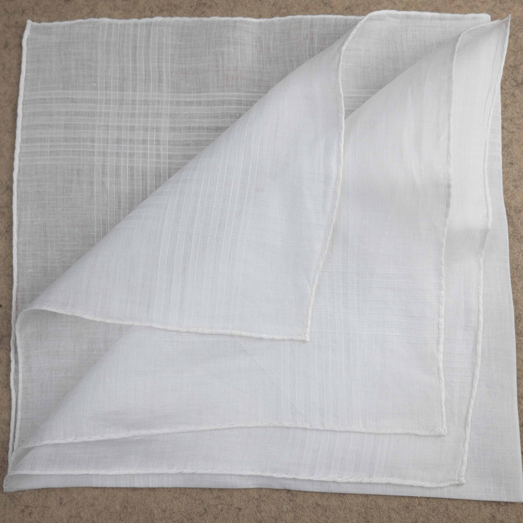 Salome Vintage 1960s Hand Woven Linen Pocket Square