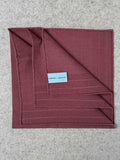 Rust cotton linen pocket square by Simonnot-Godard featuring a classic, elegant design for accessories and stylish detailing.