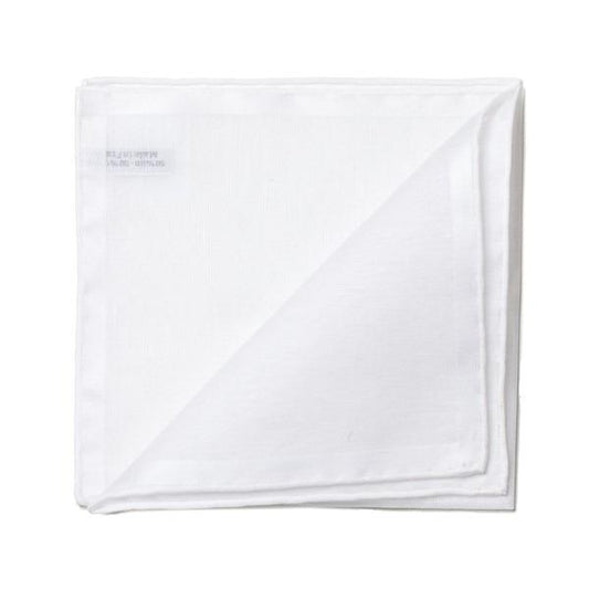 Amalfi Cotton Pocket Square - White