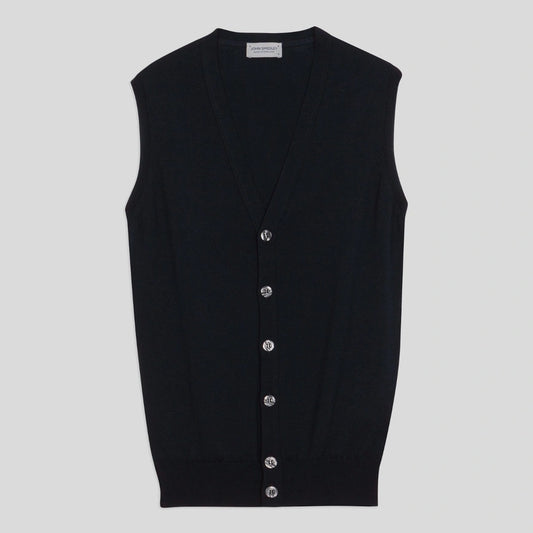 Sleeveless Cardigan - Navy