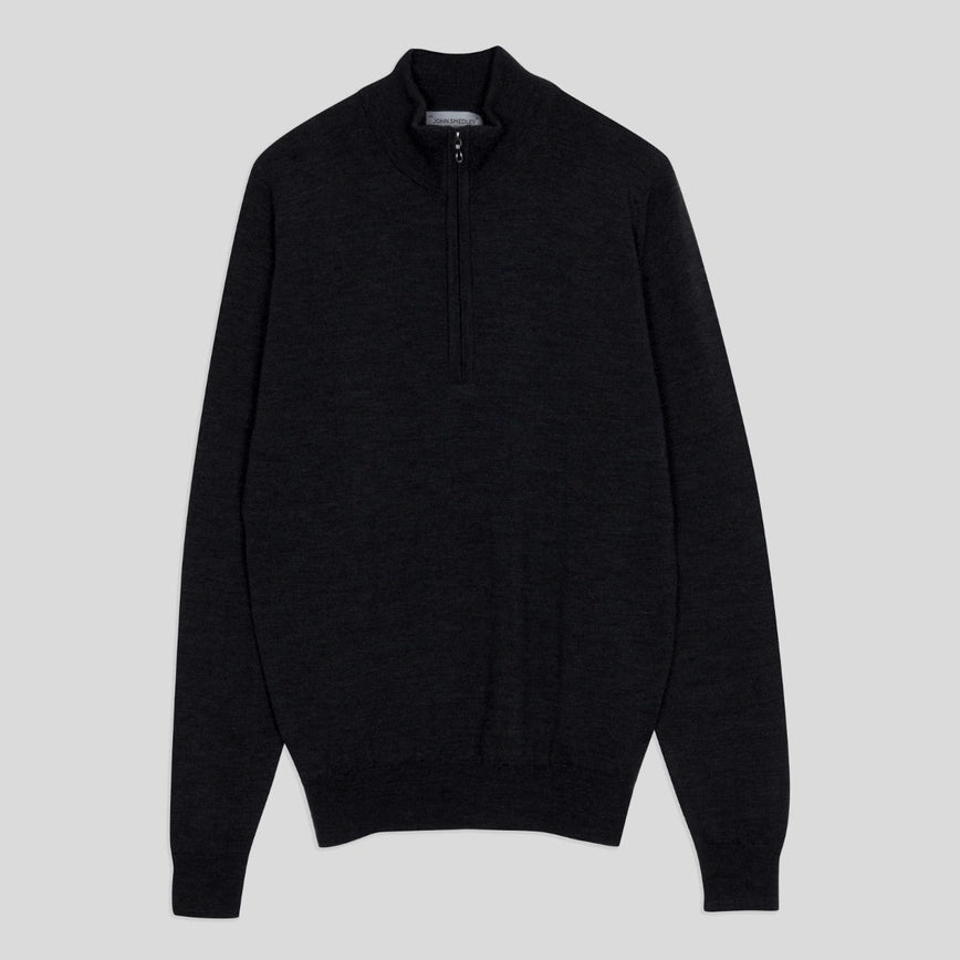 Quarter Zip Sweater - Charcoal
