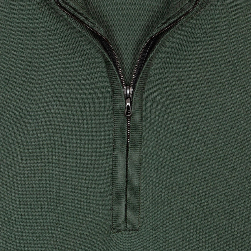 Quarter Zip Sweater - Highland Green