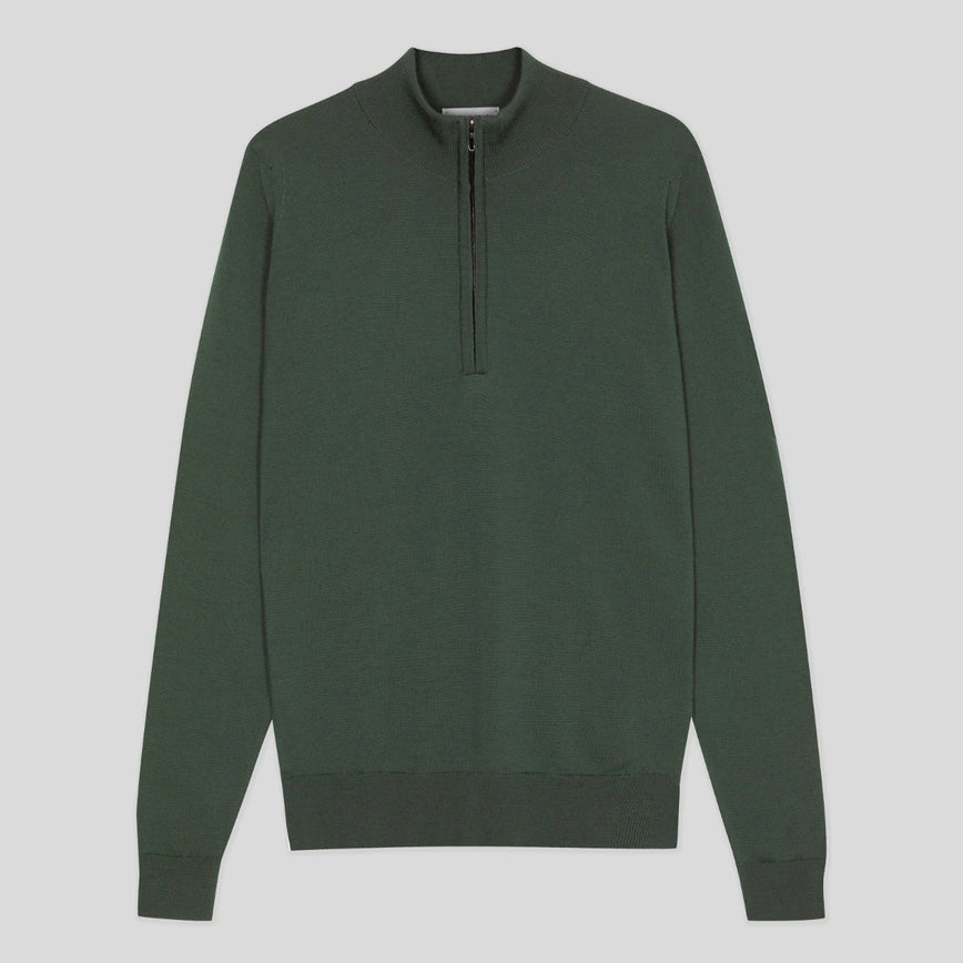 Quarter Zip Sweater - Highland Green