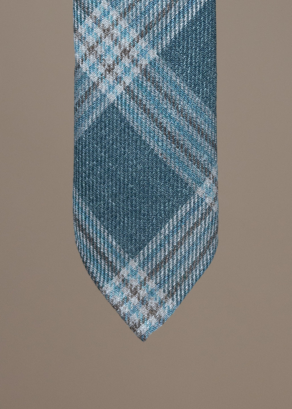 Linen Silk Cotton Tie - Light Blue