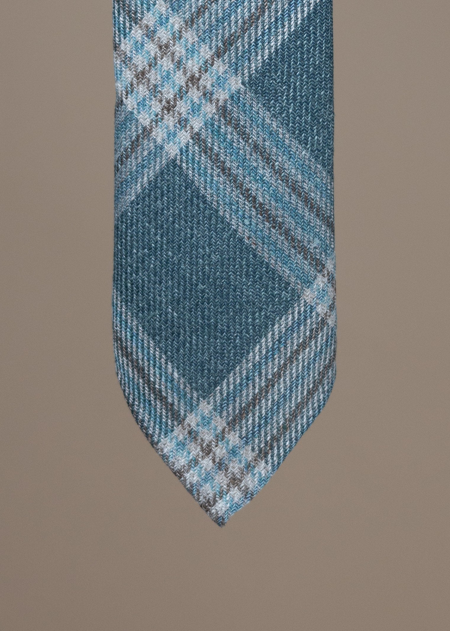 Linen Silk Cotton Tie - Light Blue