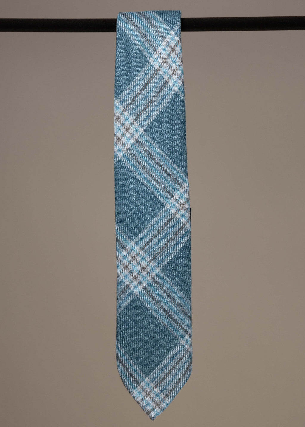Linen Silk Cotton Tie - Light Blue