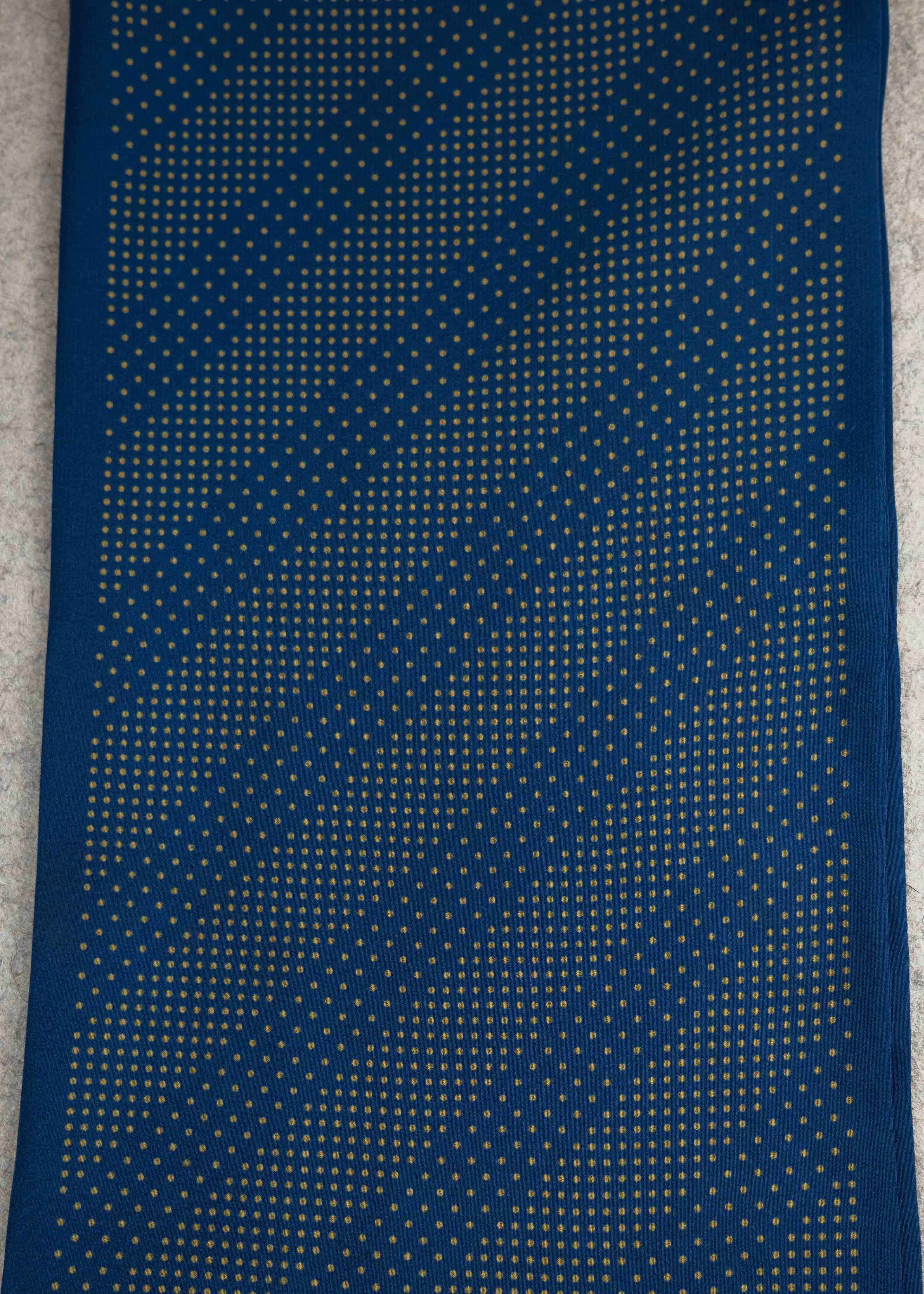 Silk Scarf - Navy Dot