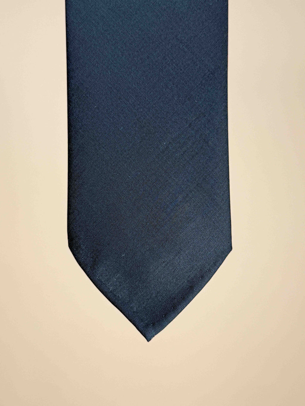 Wool Mohair Untipped Tie - Dark Navy