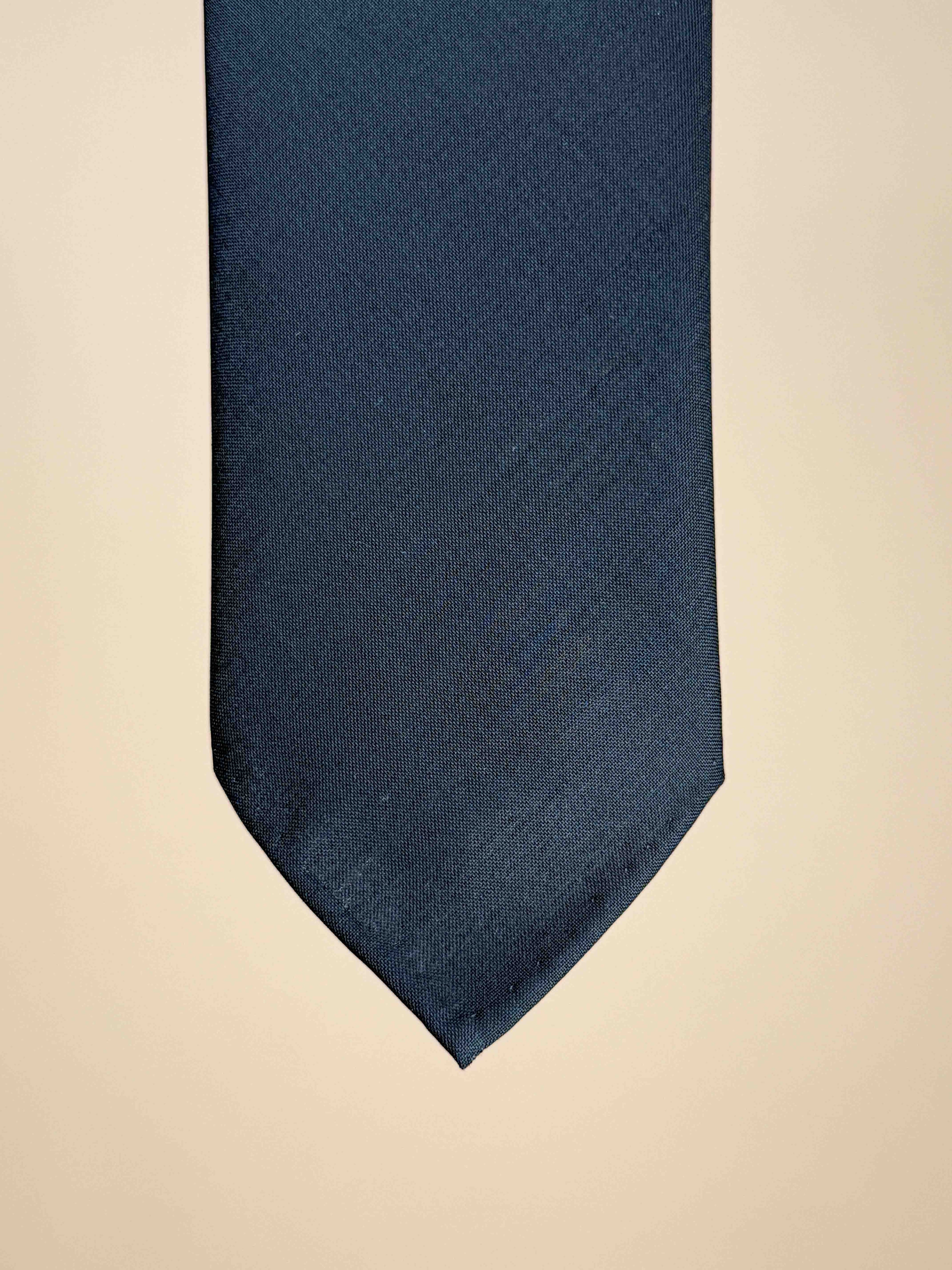 Wool Mohair Untipped Tie - Dark Navy