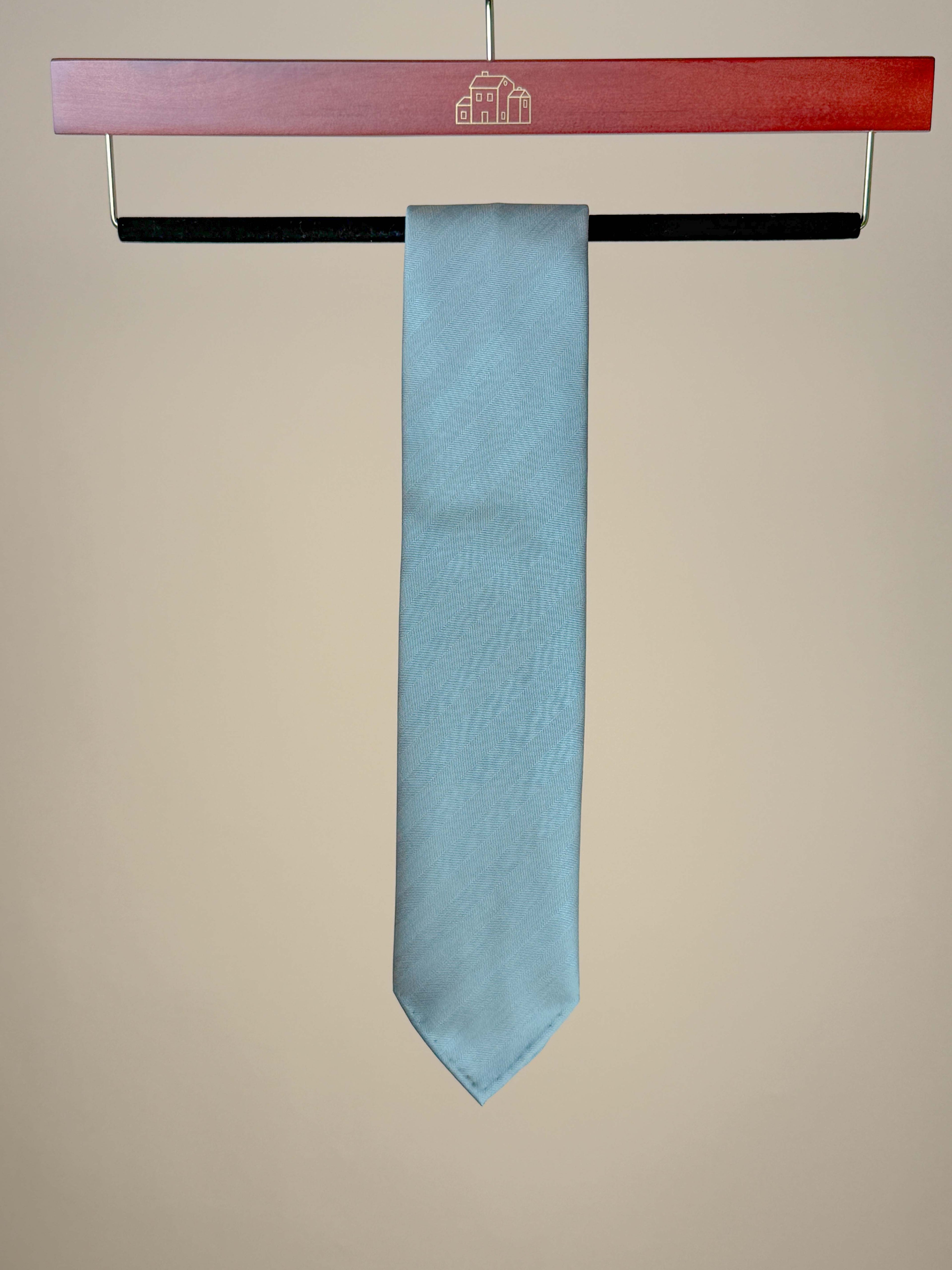 Wool Solaro Untipped Tie - Green