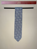 Crepe Silk Geometric Motif Untipped Tie - Brown/Yellow