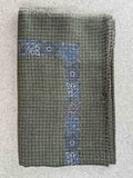Floral Border Wool Foulard - Olive