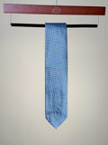 Crystal Pattern Silk Untipped Tie - Blue/Green