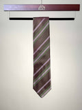Iridescent Silk Striped Tipped Tie