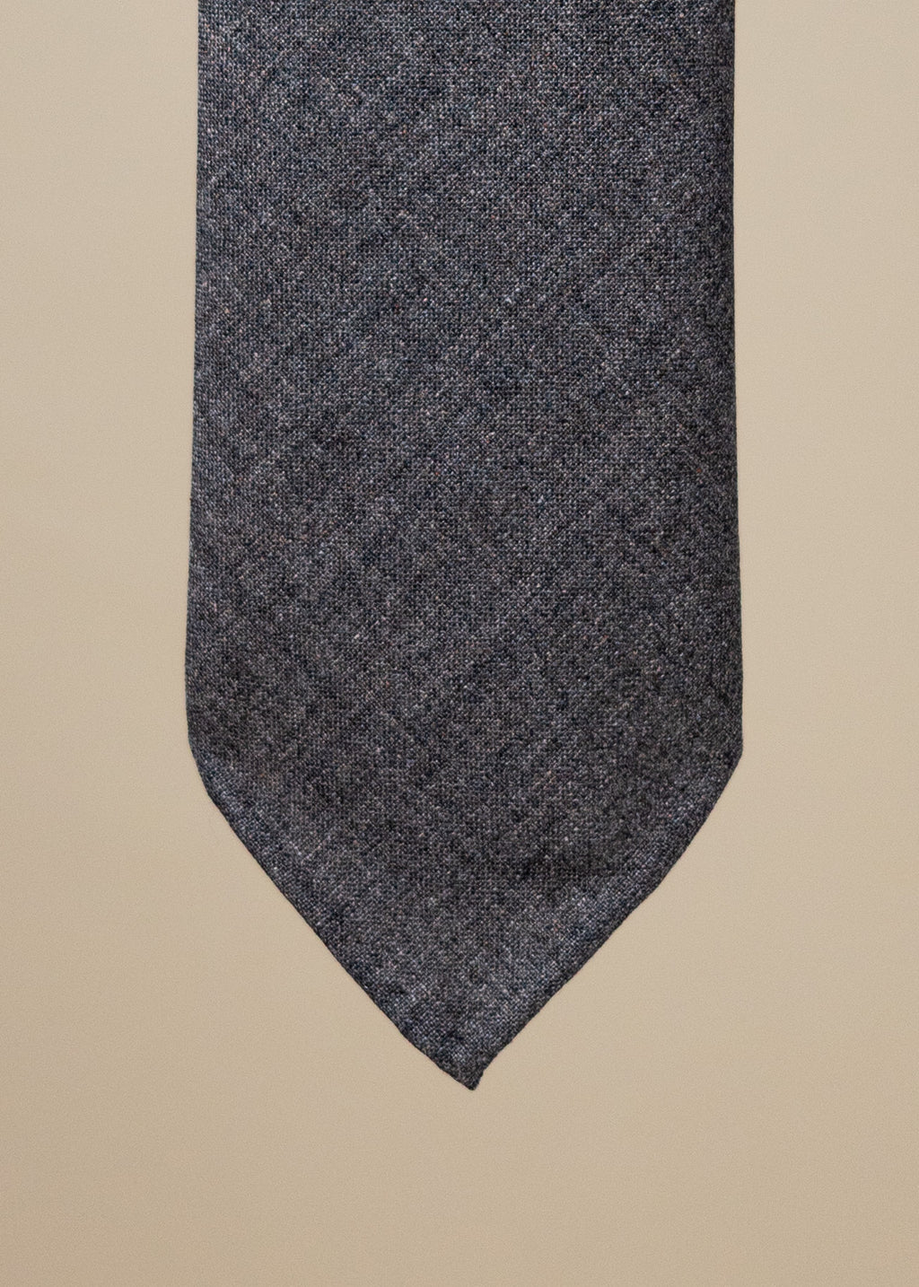 Wool Cotton Silk Tie - Brown