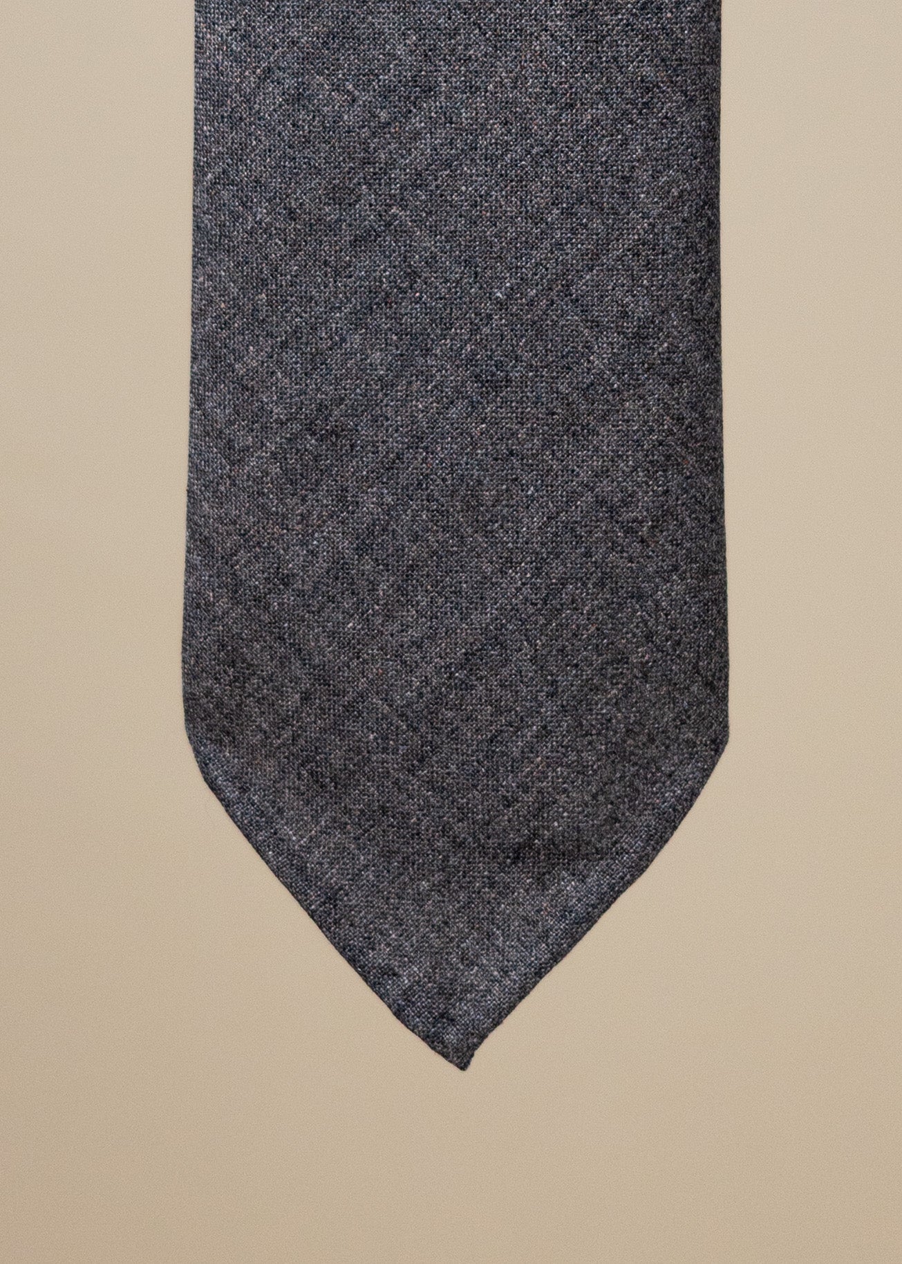 Wool Cotton Silk Tie - Brown