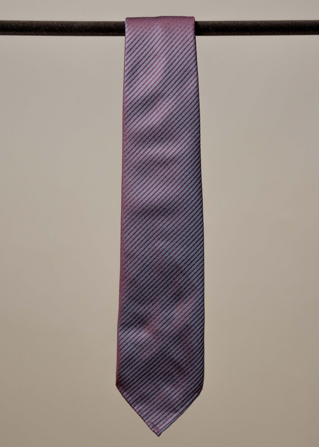 Silk Twill Pattern Tie - Burgundy