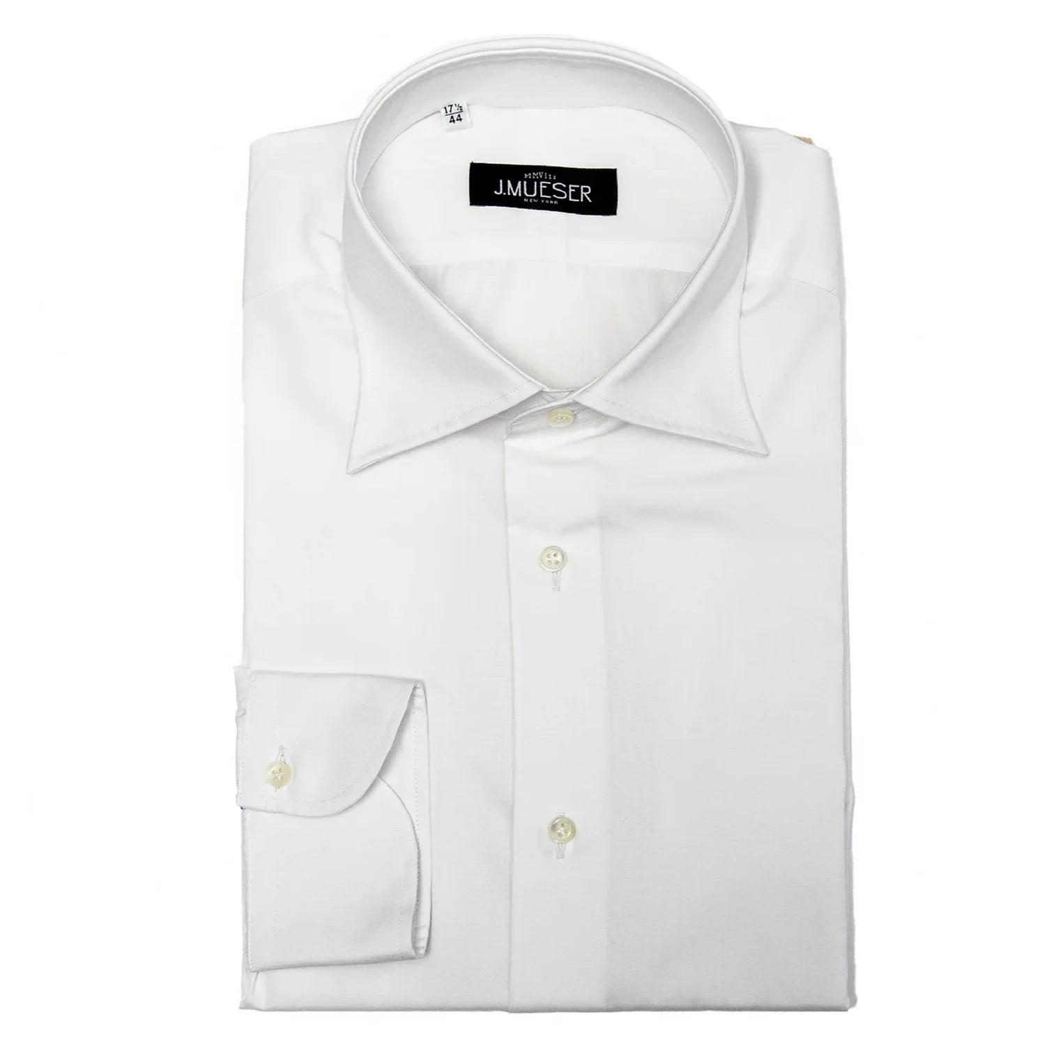 Spread Collar Dress Shirt - White Poplin